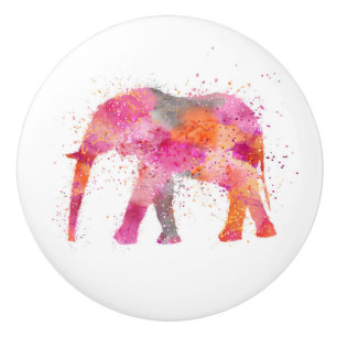 Artsy Elephant Ceramic Knob