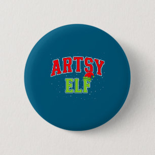 Artsy Elf Christmas Family Matching Group Xmas Act Button