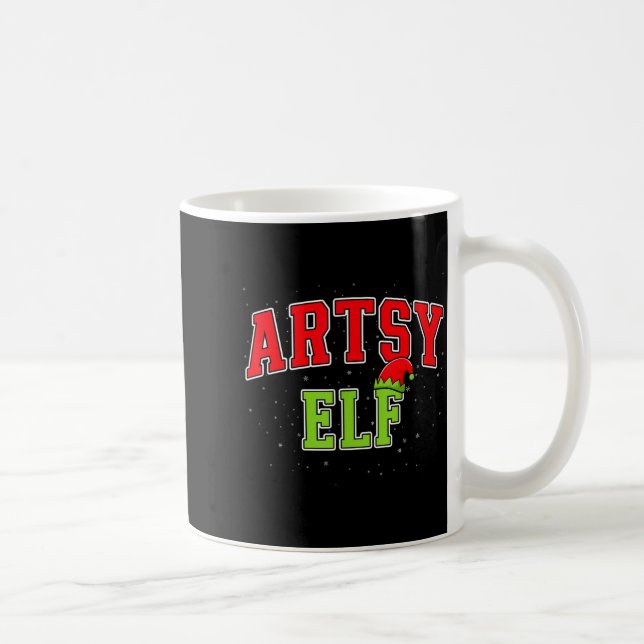 Artsy Elf Christmas Family Matching Group Xmas Act Coffee Mug (Right)