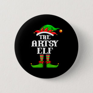 Artsy Elf Matching Family Group Christmas Party Py Button