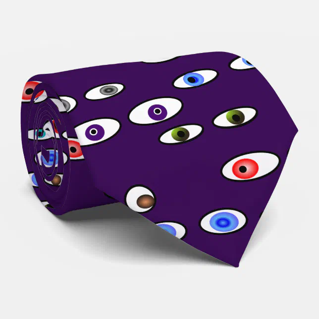 Artsy Eye Balls Optometrist Purple Neck Tie | Zazzle