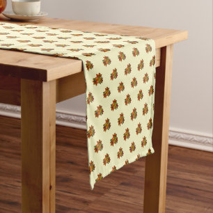 Artsy Fall Leaves Thanksgiving Short Table Runner