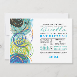 ARTSY FARTSY Bar Bat Mitzvah Party Card