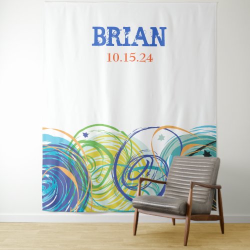 ARTSY FARTSY Bar Bat Mitzvah Party Card Tapestry