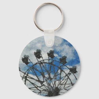 Artsy Ferris Wheel Keychain by CountryCorner at Zazzle