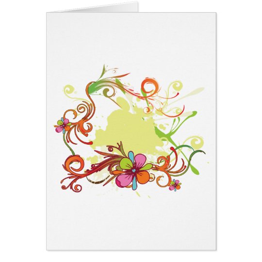 artsy floral bliss vector design card