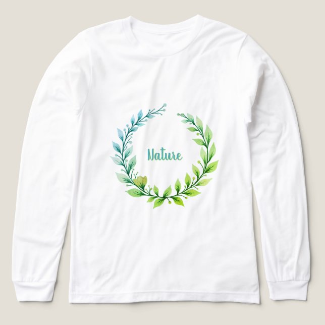 Artsy Floral Garland Tri-Blend Shirt (Design Front)