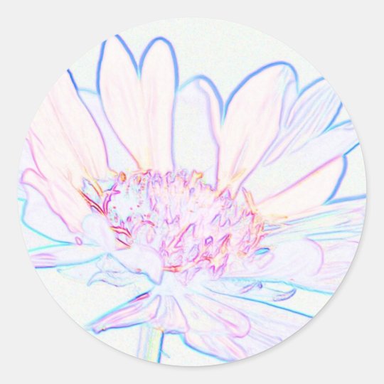 Artsy Flower Classic Round Sticker