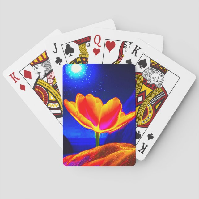 Artsy Flower Poker Cards (Back)