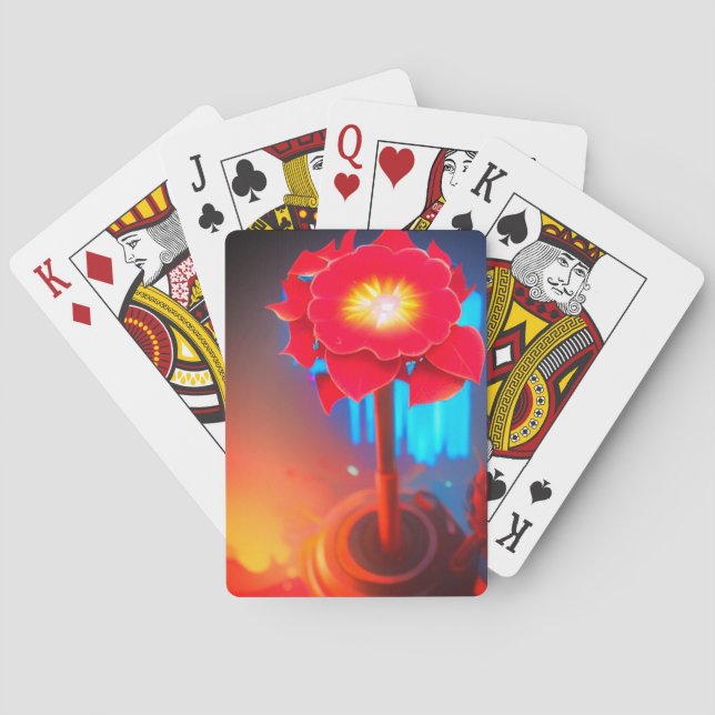 Artsy Flower Poker Cards (Back)