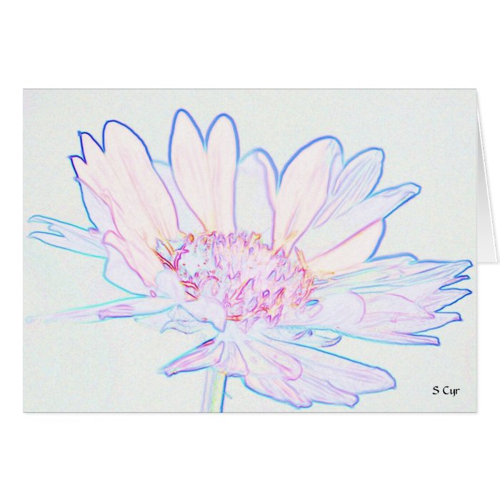 Artsy Flower, S Cyr Greeting Card