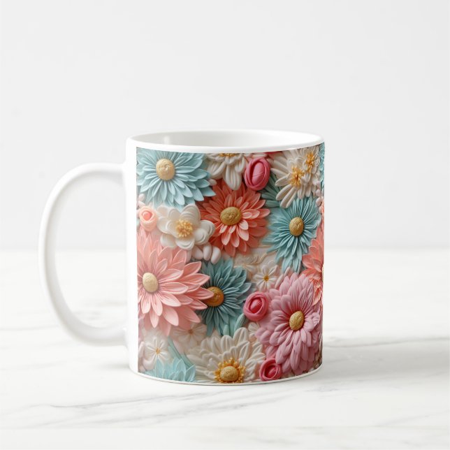 Artsy Flowers Coffee Mug (Left)