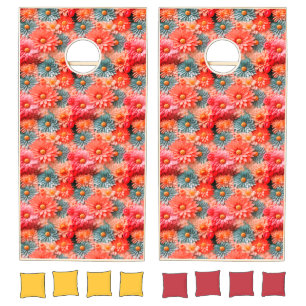 Artsy Flowers Cornhole Set