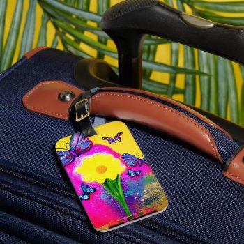 Artsy Flowers Luggage Tag by MarblesPictures at Zazzle