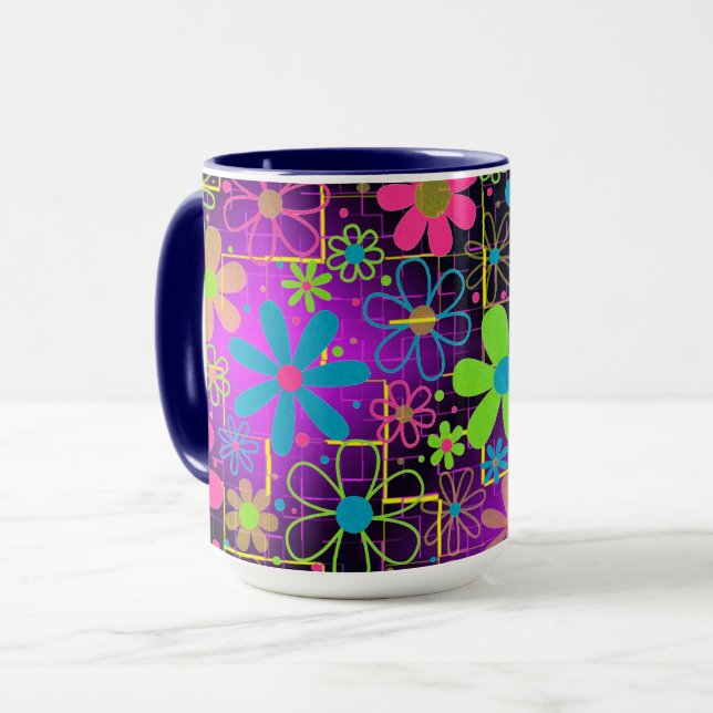Artsy Flowers Mug (Front Left)