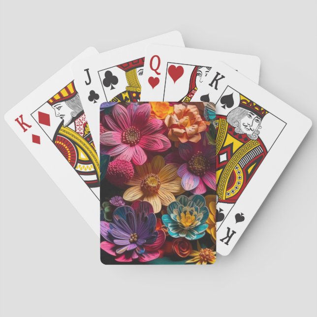 Artsy Flowers Poker Cards (Back)