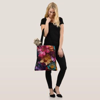 Artsy Flowers Tote Bag by MarblesPictures at Zazzle