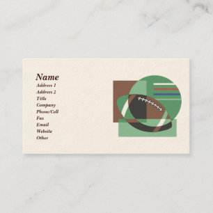 Artsy Football Business Cards