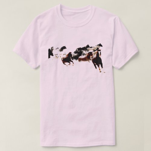 Artsy Frisky Running Horses T_Shirt