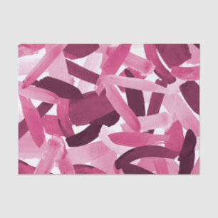 Artsy Girly Pink Burgundy Brushstroke Collage Tissue Paper
