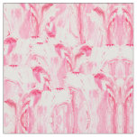 Artsy Girly Pink Coral Abstract Floral Painting Fabric