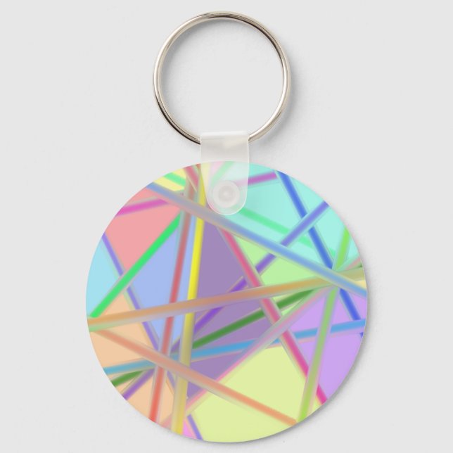 Artsy Glass Threads Abstract Keychain (Front)