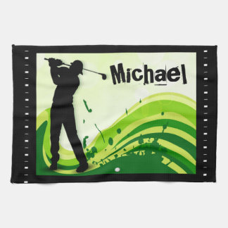 Artsy Golf Player Towel