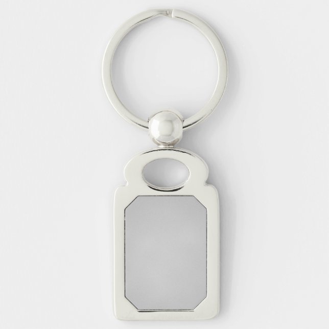 Artsy Gray Grainy Texture Keychain (Front)