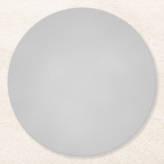 Artsy Gray Grainy Texture Round Paper Coaster (Front)