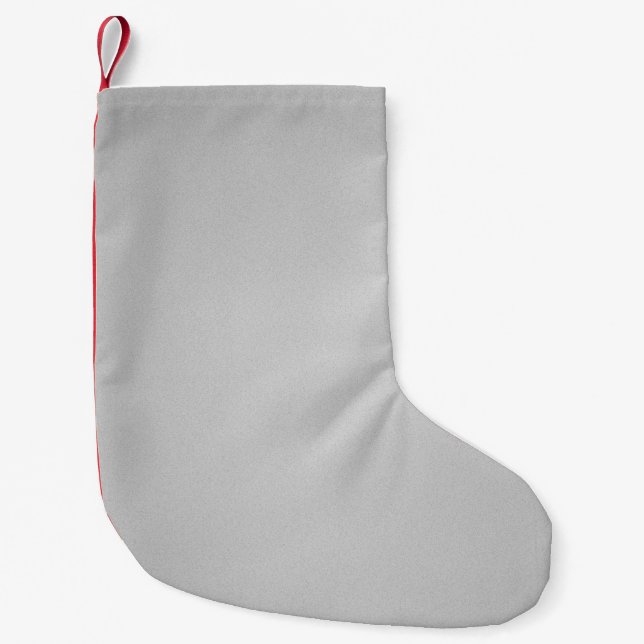 Artsy Gray Grainy Texture Small Christmas Stocking (Front)