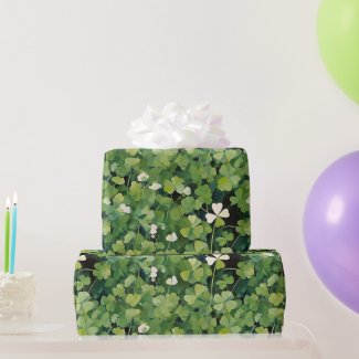 Artsy Green Lucky Clover St. Patrick Painted 