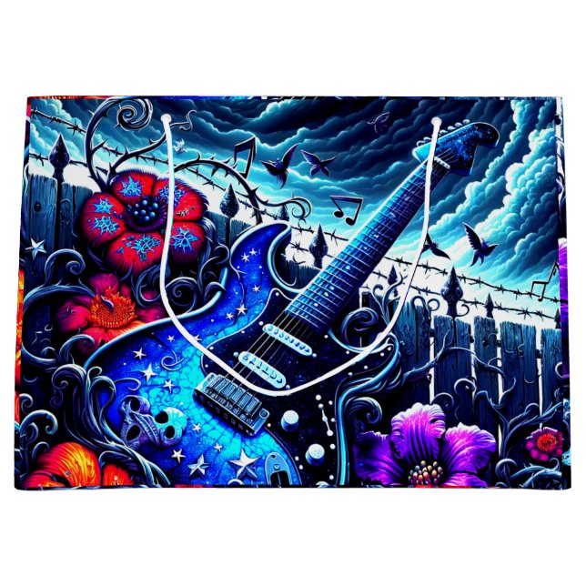 Artsy Guitar Large Gift Bag (Front)