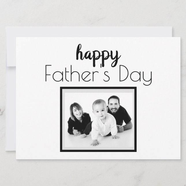 Artsy Happy Father's Day Photo Card (Front)