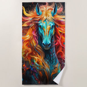 Artsy Horse Beach Towel