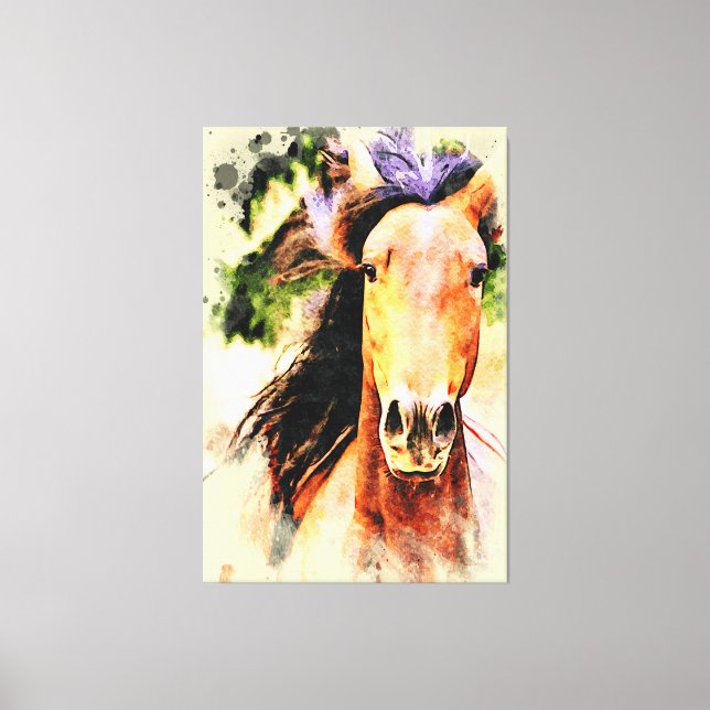*~* Artsy Horse Equine AR22 Artistic  Canvas Print (Front)