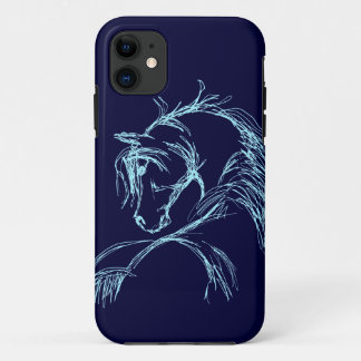 Artsy Horse Head Sketch iPhone 11 Case