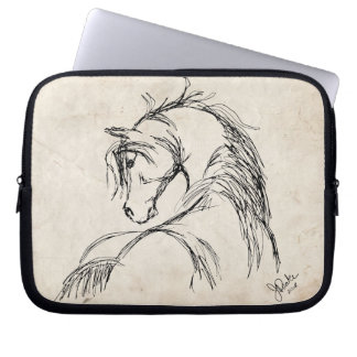 Artsy Horse Head Sketch Laptop Sleeve