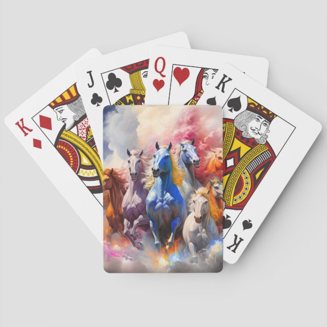 Artsy Horses Poker Cards (Back)