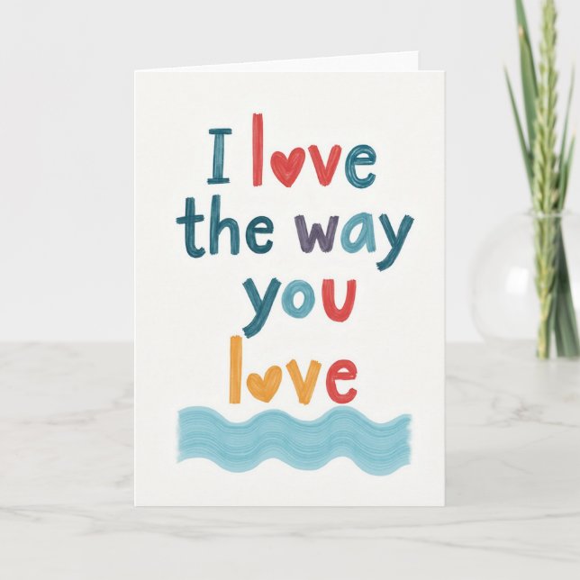 Artsy I Love You Message Card (Front)