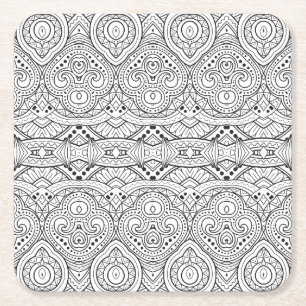 Artsy Inspired Design Square Paper Coaster