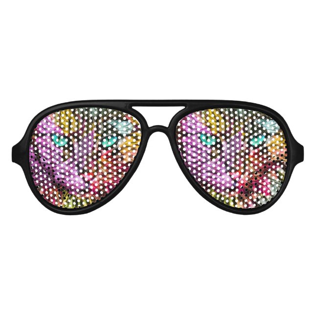 Artsy Kitty Cat  Aviator Sunglasses (Front)