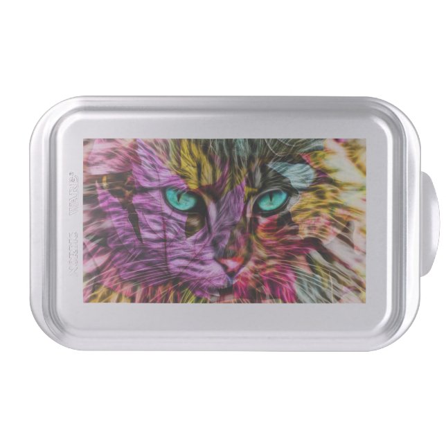 Artsy Kitty Cat  Cake Pan (Front)