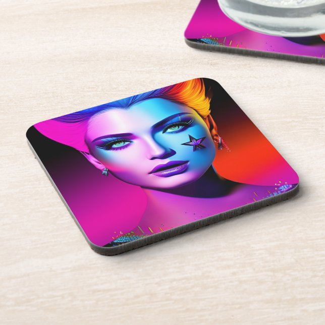 Artsy Lady Beverage Coaster (Left Side)