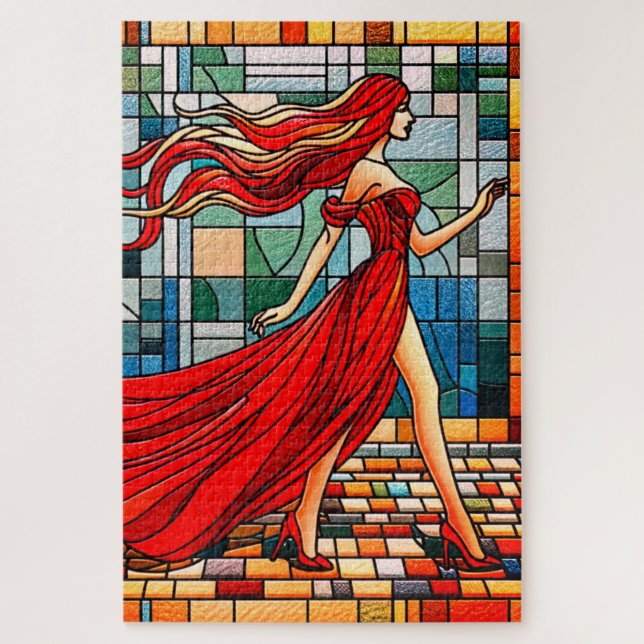Artsy Lady Jigsaw Puzzle (Vertical)