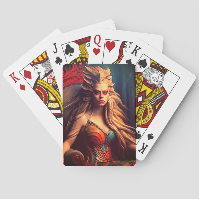 Artsy Lady Poker Cards (Back)
