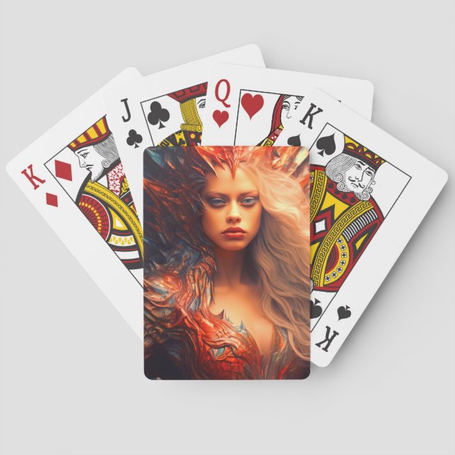 Artsy Lady Poker Cards (Back)