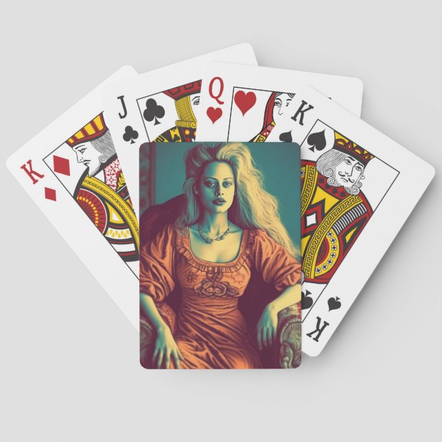 Artsy Lady Poker Cards (Back)
