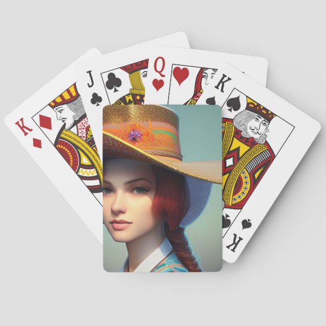 Artsy Lady Poker Cards (Back)