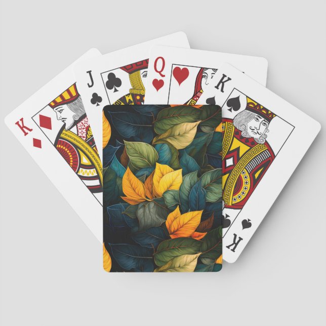 Artsy Leaves Poker Cards (Back)