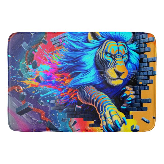 Artsy Lion Bath Mat (Front)